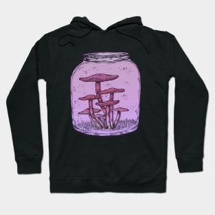 Purple Mushroom Jar || Psychedelic Illustration Hoodie